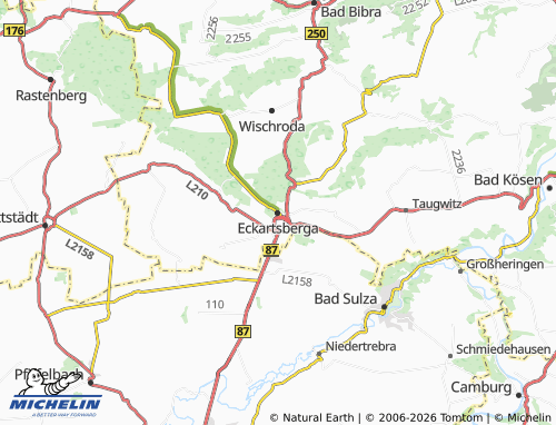MICHELIN Eckartsberga map - ViaMichelin