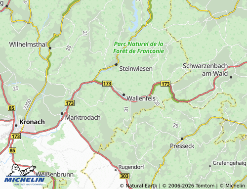 MICHELIN Wallenfels map - ViaMichelin
