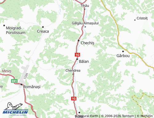 Mappa MICHELIN Bălan - ViaMichelin