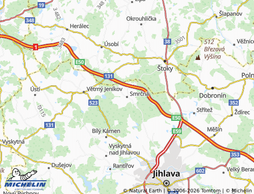 Mappa MICHELIN Smrčná - ViaMichelin