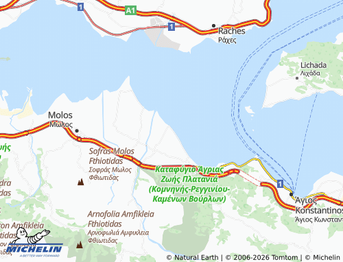 MICHELIN Agia Aikaterini map - ViaMichelin