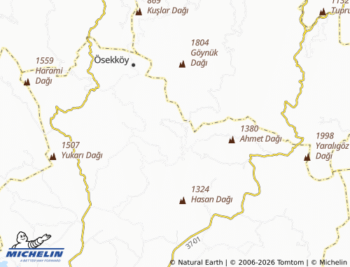 Kaart MICHELIN Çörekçi - ViaMichelin