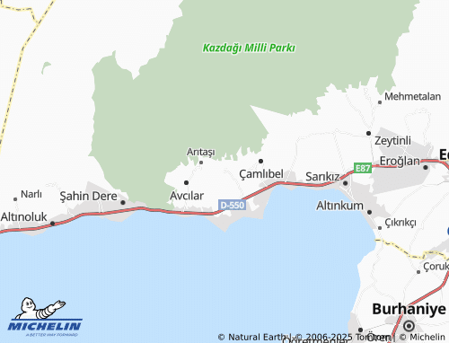 Mapa MICHELIN Kavlaklar - ViaMichelin