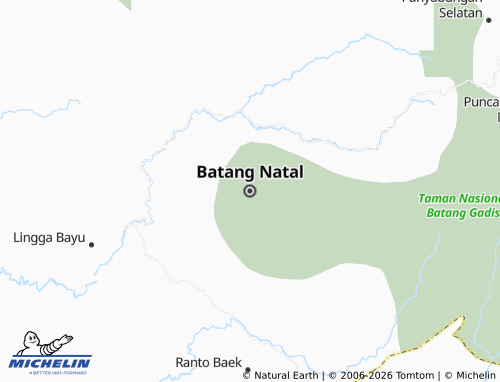 MICHELIN Batang Natal map - ViaMichelin