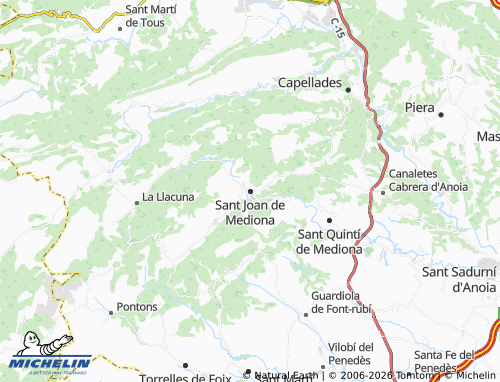 Carte MICHELIN Sant Joan de Mediona - ViaMichelin