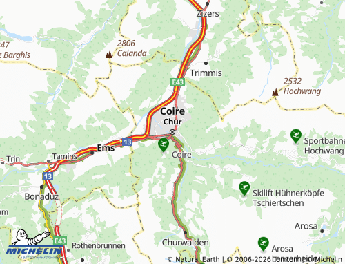 Mappa MICHELIN Coira - ViaMichelin