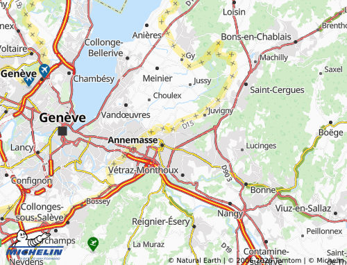 Carte MICHELIN Ville-la-Grand - ViaMichelin