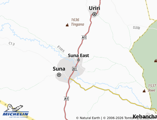 MICHELIN Suna East map - ViaMichelin