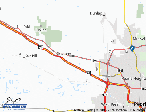 Mappa MICHELIN Kickapoo - ViaMichelin