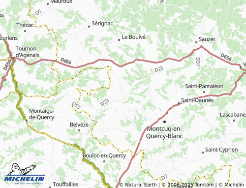 MICHELIN Belmontet map - ViaMichelin