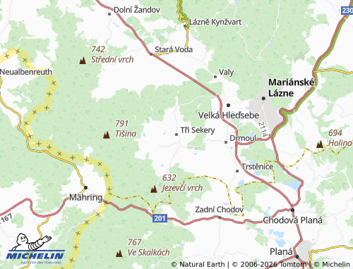 Mappa MICHELIN Tři Sekery - ViaMichelin