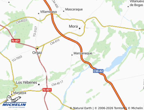 MICHELIN Manzaneque map - ViaMichelin