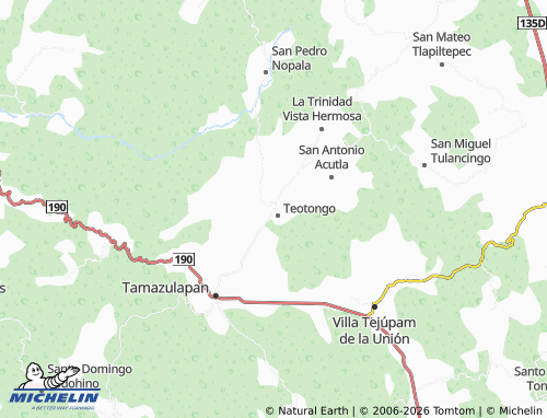 Kaart MICHELIN Santiago Teotongo - ViaMichelin