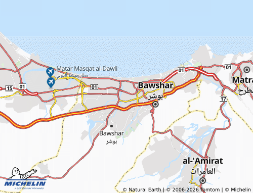 Mappa MICHELIN al-Ghabrah al-Janoubiyyah - ViaMichelin