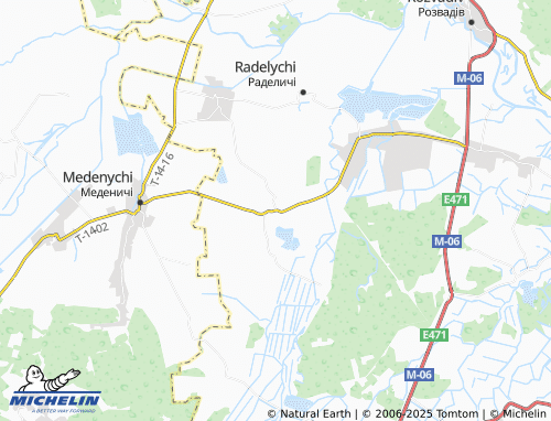 MICHELIN Krynytsia map - ViaMichelin