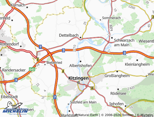 Mapa MICHELIN Mainstockheim - ViaMichelin