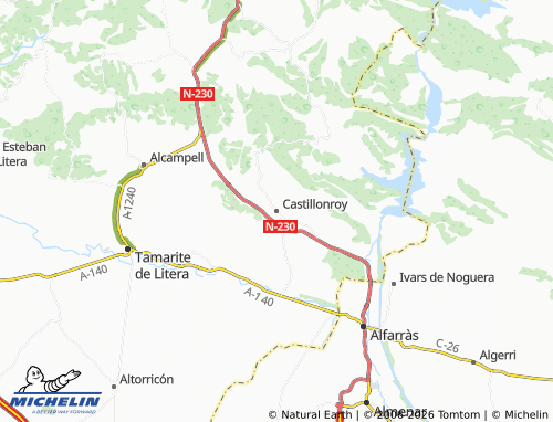 Mapa MICHELIN Castillonroy - ViaMichelin