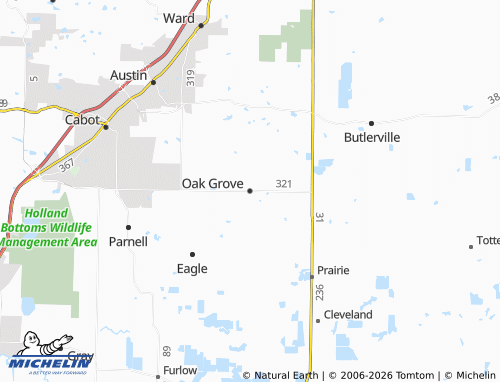 Mapa MICHELIN Oak Grove - ViaMichelin