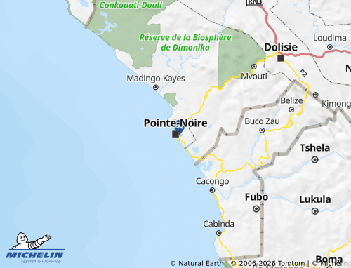 MICHELIN Pointe-Noire map - ViaMichelin