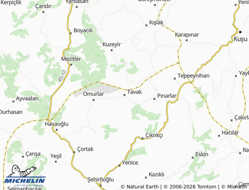 Mappa MICHELIN Tavak - ViaMichelin