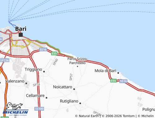 MICHELIN Torre a Mare map - ViaMichelin