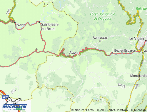 Alzon Carte MICHELIN Alzon - ViaMichelin