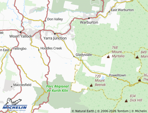 Mapa MICHELIN Gladysdale - ViaMichelin