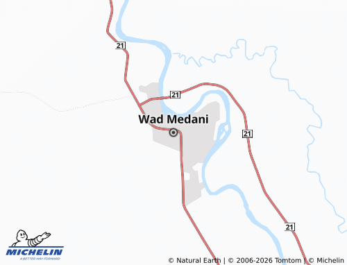 MICHELIN-Landkarte Wad Medani - ViaMichelin