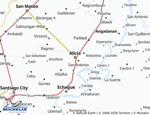 MICHELIN Alicia map - ViaMichelin