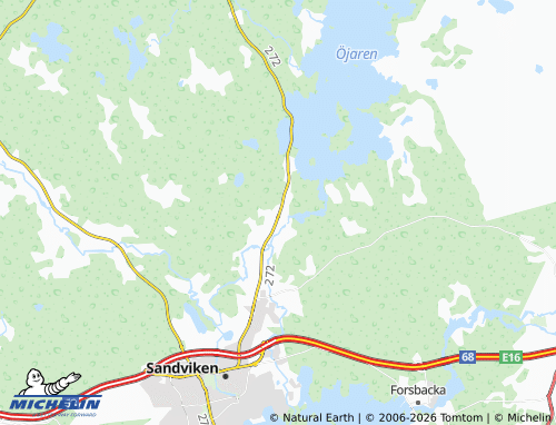 MICHELIN Högbo map - ViaMichelin