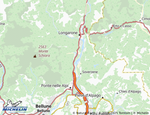 Carte MICHELIN Fortogna - ViaMichelin