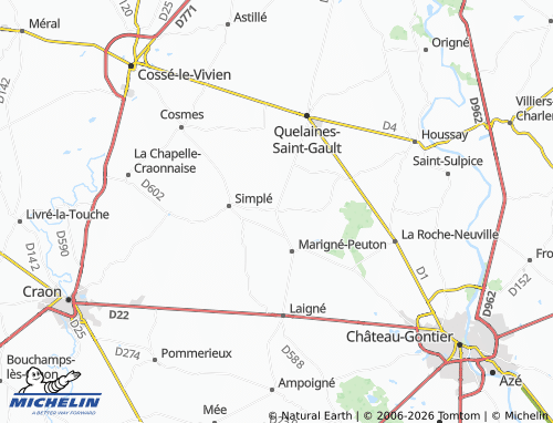 MICHELIN Peuton map - ViaMichelin