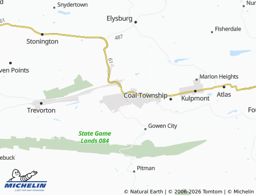 Mappa MICHELIN Shamokin - ViaMichelin