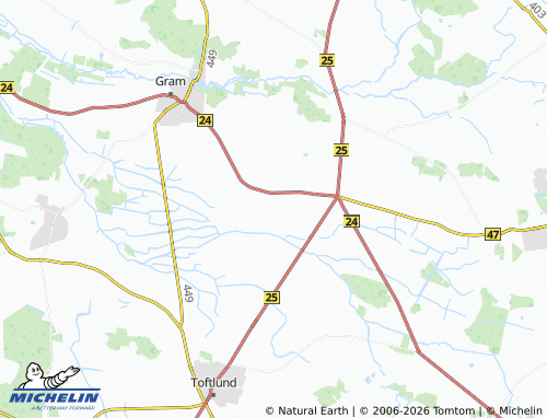 MICHELIN Brøndlund map - ViaMichelin