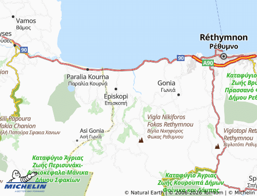 MICHELIN Koufi map - ViaMichelin
