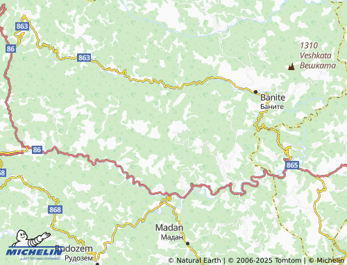MICHELIN Borovina map - ViaMichelin