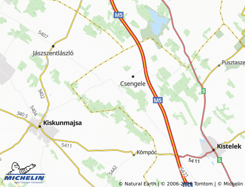 MICHELIN Vadgerlés map - ViaMichelin