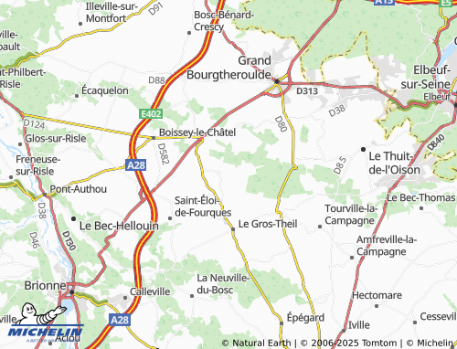 Carte MICHELIN Houlbec-près-le-Gros-Theil - ViaMichelin
