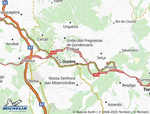 MICHELIN Lourinhã map - ViaMichelin