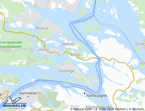 Mapa MICHELIN Rindö - ViaMichelin