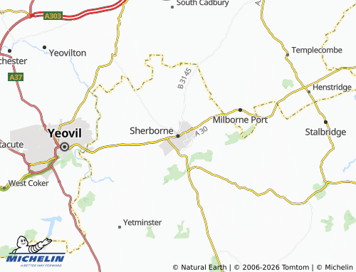 Carte MICHELIN Sherborne - ViaMichelin