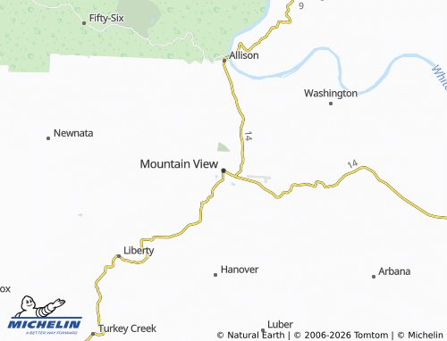 Mappa MICHELIN Mountain View - ViaMichelin