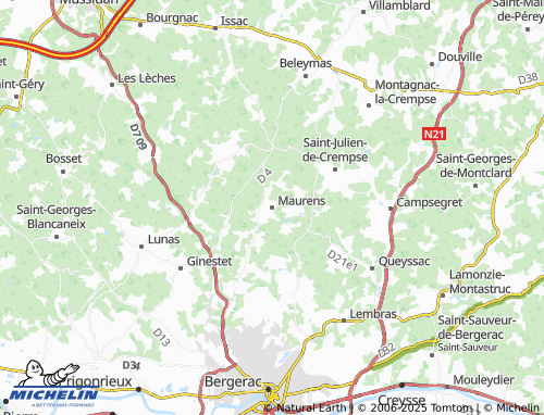 MICHELIN Maurens map - ViaMichelin