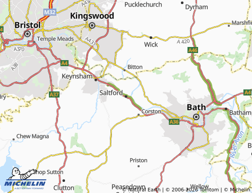 MICHELIN Saltford map - ViaMichelin