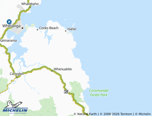 Mapa MICHELIN Hot Water Beach - ViaMichelin