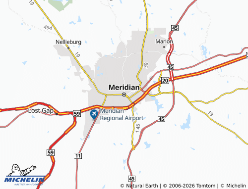 Mapa MICHELIN Meridian - ViaMichelin