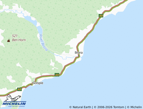 Carte MICHELIN North Brora Muir - ViaMichelin