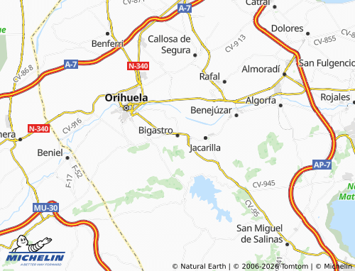 Mappa MICHELIN Bigastro - ViaMichelin
