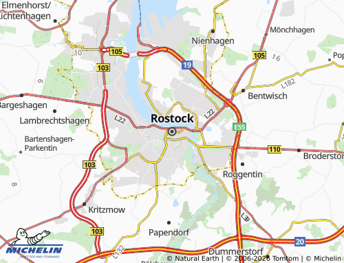 Mappa MICHELIN Rostock - ViaMichelin