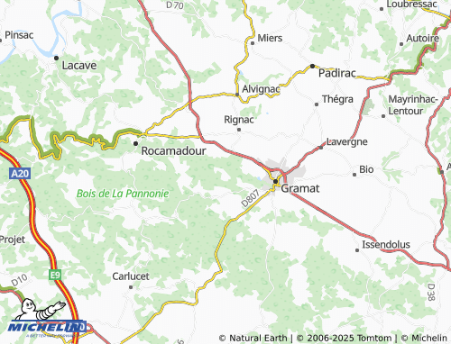 MICHELIN Lauzou map - ViaMichelin